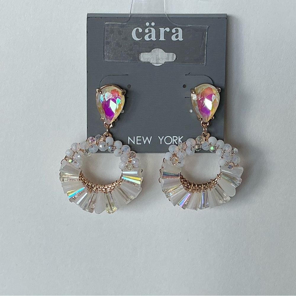 CARA NEW YORK Crystal & Beads Drop Earrings